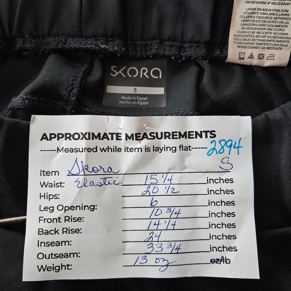 Skora Jogger Pants Small Black Drawstring Waist Pocket Activewear Streetwear - Picture 9 of 10